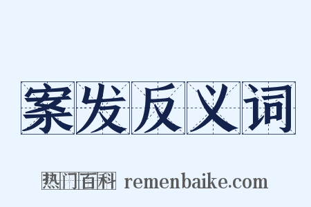 案发反义词是什么意思的图片